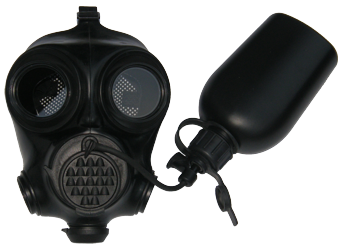 The military protective mask OM-90 - click to enlarge.